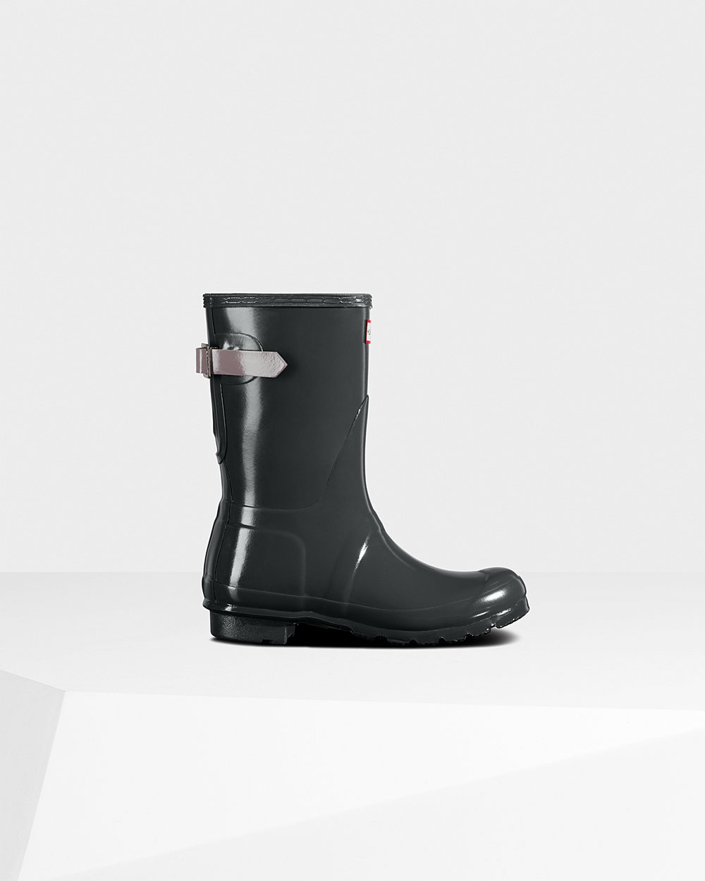 Botas De Cortas Original Back Adjustable Gloss Hunter Mujer - Verdes Oscuro/Morados - 806713NKW